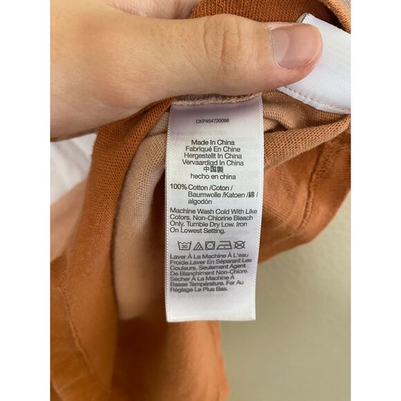 Madewell Womens‎ Beige White T-Shirt XS Ombre Cotton Short-Sleeve Crewneck - Picture 4 of 6